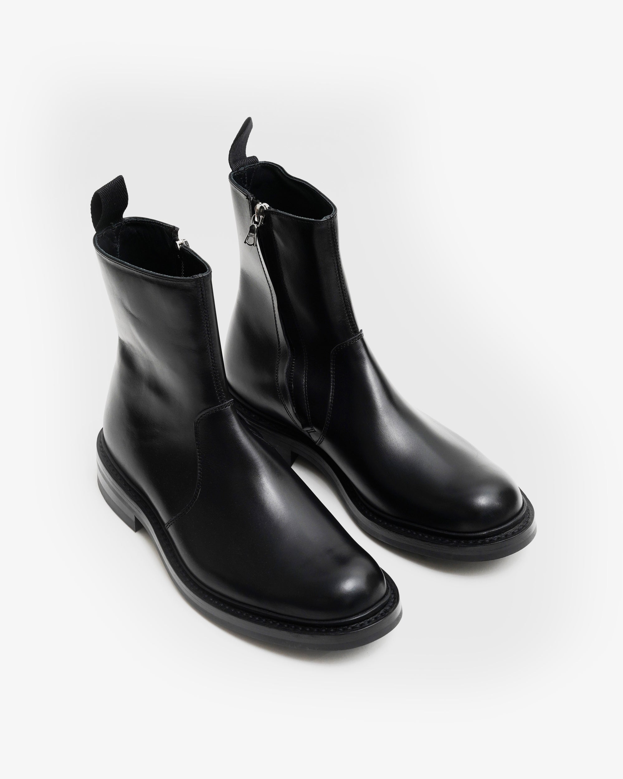 ZIP BOOT - BLACK CALF LEATHER