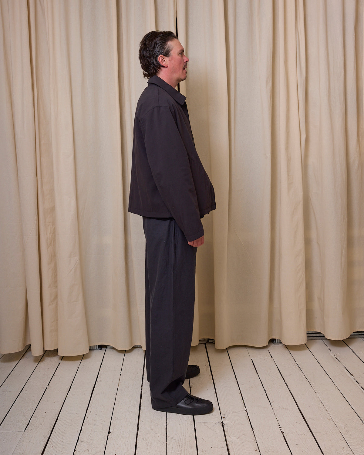 SITE JACKET - CHARCOAL COTTON/WOOL TWILL – James Coward