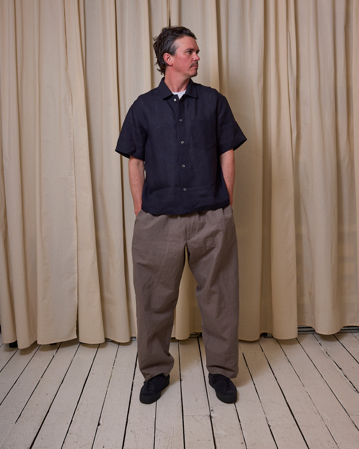 CARRY ON PANT - MID GREY OVERDYED CANVAS