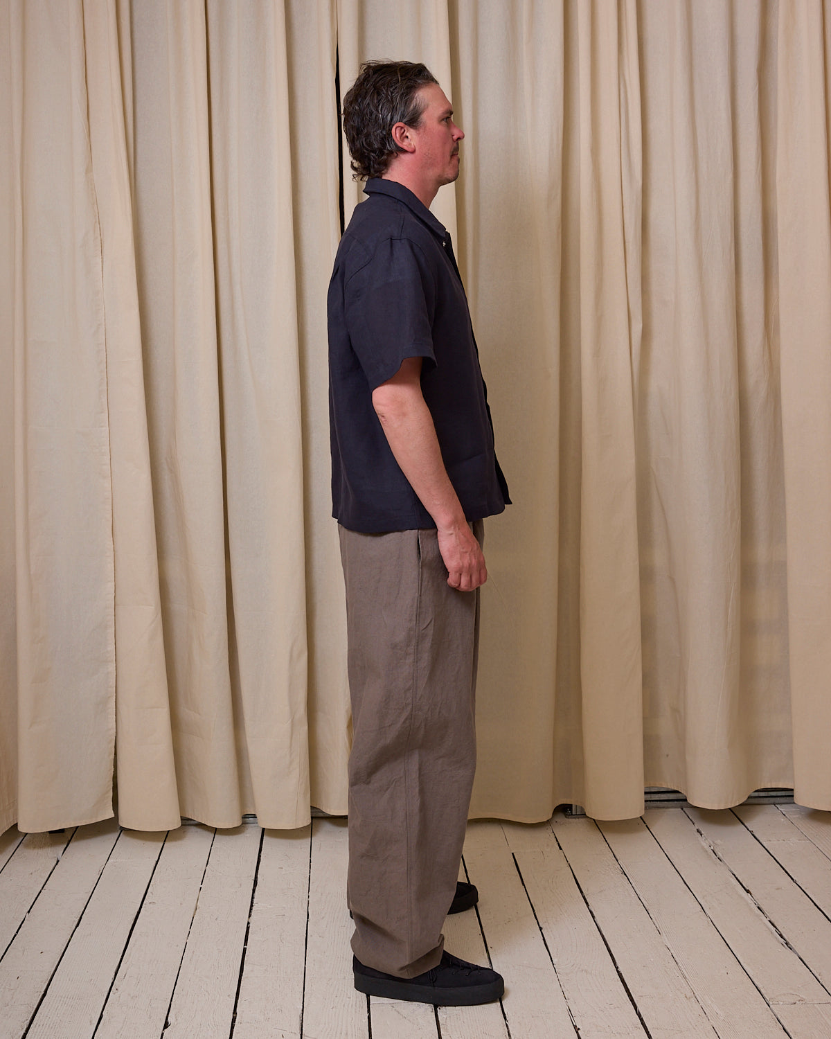 CARRY ON PANT - MID GREY OVERDYED CANVAS