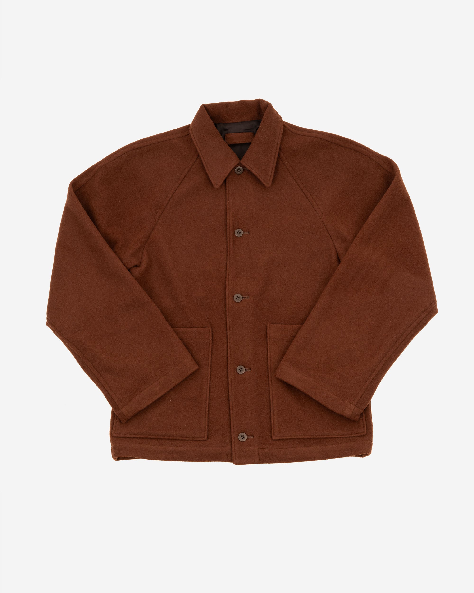 RAMBLER COAT - BROWN WOOL FLANNEL