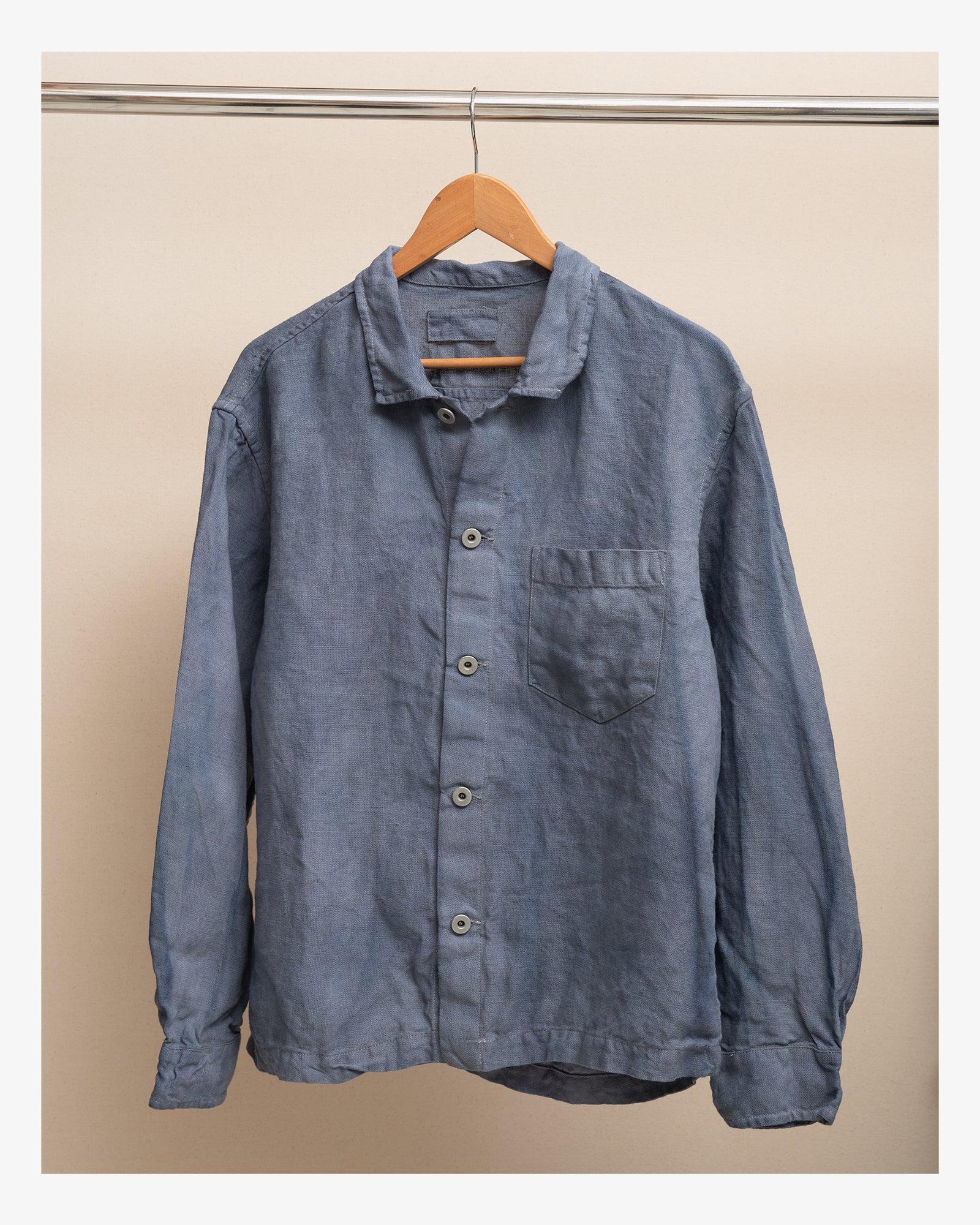 TRAVAIL SHIRT - OVERDYED BELGIAN LINEN 2